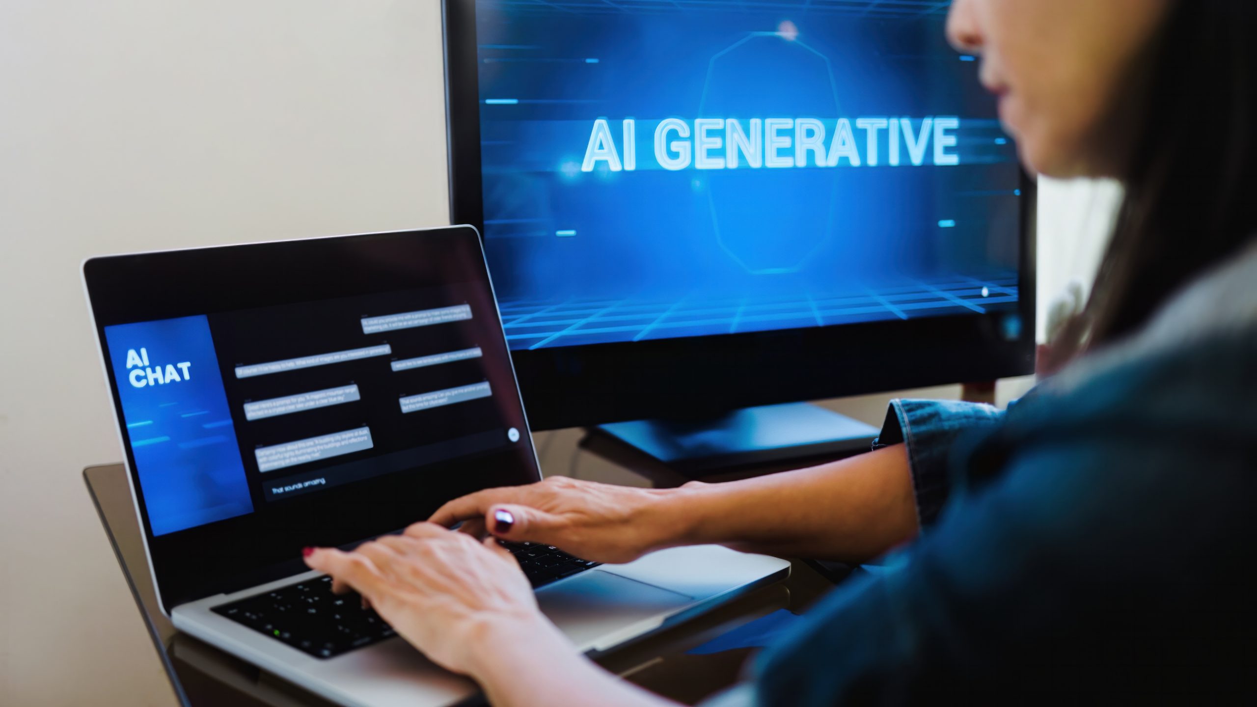 ai-generative-app-woman-chatting-with-artificial
