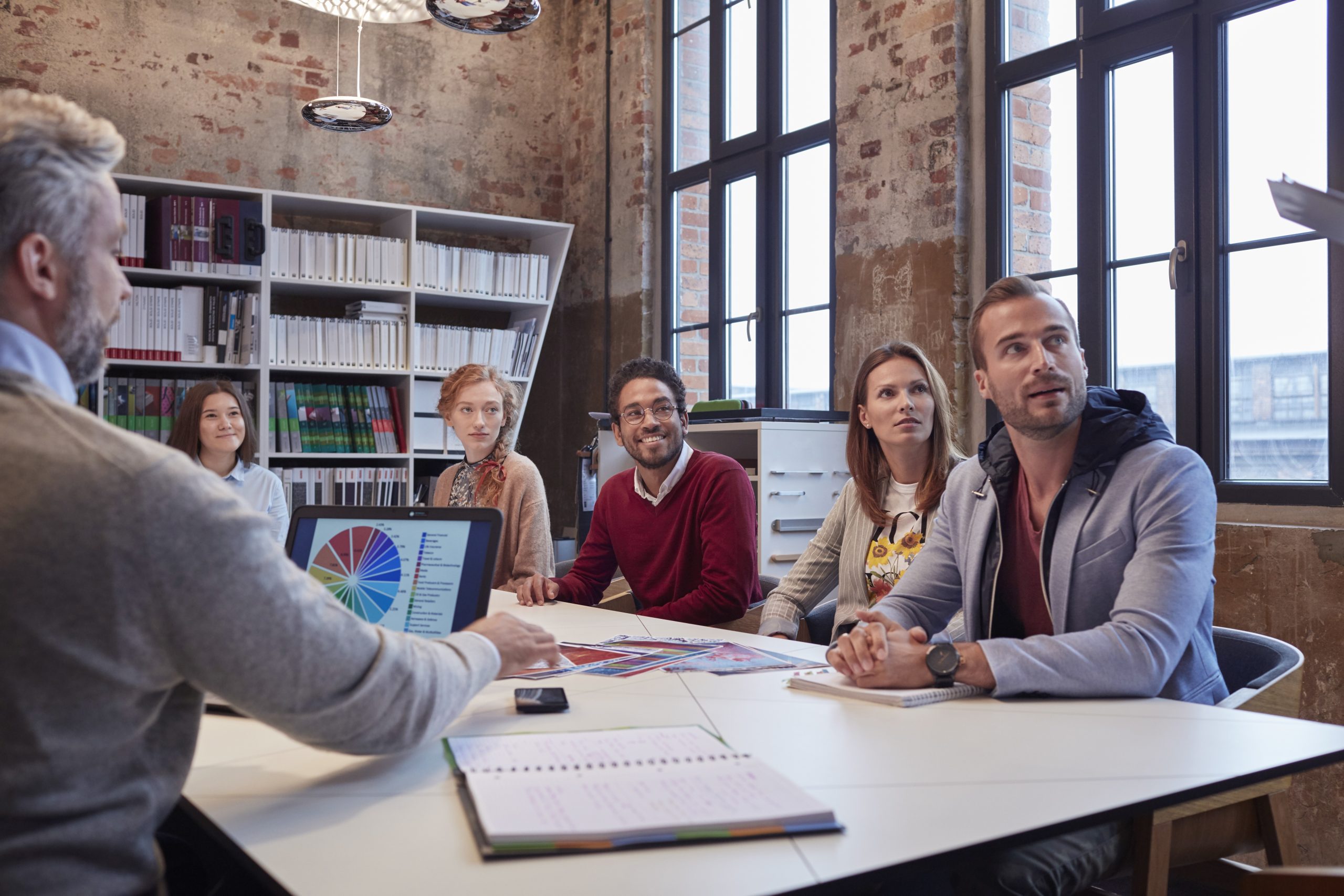 business people at a strategy meeting in the office